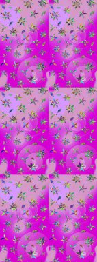 Suluboya desenli çiçek deseni. Dekorasyon ve tasarım için güzel bir desen. Moda baskısı. Çiçeğin suluboya çizimlerinin mükemmel deseni. Ayarlanmış.