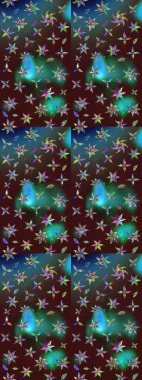 Zentangle soyut çiçekleri. Karalama çiçeği. Raster illüstrasyonu. Güzel kumaş deseni. Renkli Bahar Teması eskiz kalıbı. Düz Çiçek Elementleri Tasarımı.