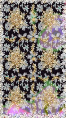 Gri ve nötr renklerde, altın elementlerle klasik, pürüzsüz desen. Noel 2019, kar tanesi, yeni yıl.