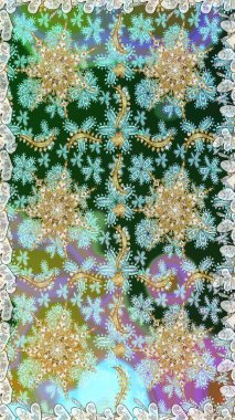 Altın kar taneleri basit, pürüzsüz desen. Tarafsız ve mavi renklerde Raster altın deseni. Kış sembolü, Mutlu Noeller, Mutlu yıllar 2019. Soyut duvar kağıdı, ambalaj dekorasyonu.