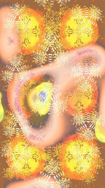 Sarı ve bej renkli çiçekler. Renkli Yaz Temalı eskiz kalıbı. Düz Çiçek Elementleri Tasarımı. Raster illüstrasyonunda çiçek deseni çizimi.