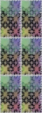 Gri ve nötr renklerde altın elementler. Çiçek deseni. Kusursuz raster arka plan. Şık bir grafik desen. Duvar kâğıdı barok, İspanyol kumaşı.