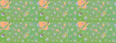 Karalama çiçekleri çizim kalıbı. Sanat inspineutral ve yeşil stil çiçekler ve yapraklar. Tarafsız ve yeşil el çizimi desen. Raster deseni.