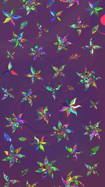 Raster illüstrasyonu. Küçük çaplı çiçeklerdeki basit şirin desenler. Tekstil veya kitap kapakları, imalat, duvar kağıtları, baskı, hediye paketi ve yapıştırma kitabı için çiçek eskiz geçmişi.