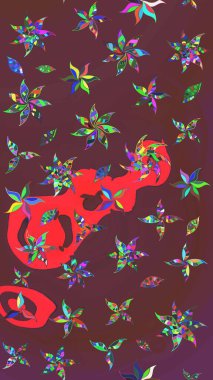 Küçük çiçekteki sevimli çiçek deseni. Raster illüstrasyonu. Modaya uygun kumaş deseni. Tony 'nin kumaş desenini çiz.