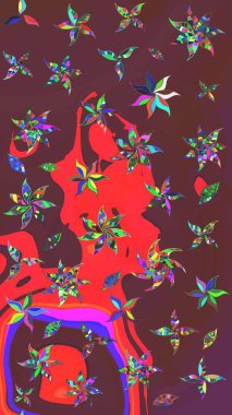 Tekstil veya kitap kapakları, imalat, duvar kağıtları, baskı, hediye paketi ve yapıştırma kitabı için çiçek eskizi geçmişi. Küçük çaplı çiçeklerdeki basit şirin desenler. Raster illüstrasyonu.