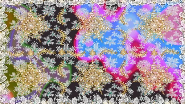 Barok tarzında kusursuz bir doğulu süsü. Gri ve nötr renklerde altın elementlerle geleneksel klasik altın raster deseni.