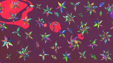 Küçük çaplı çiçeklerdeki basit şirin desenler. Tekstil veya kitap kapakları, imalat, duvar kağıtları, baskı, hediye paketi ve yapıştırma kitabı için çiçek eskizi geçmişi. Raster illüstrasyonu.