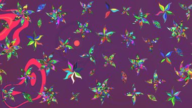Raster. Sabıka fotoğraflarında, bebek kıyafetlerinde, duvar kâğıtlarında, paket kutularında falan kullanılabilir. Zarif, parlak ve eskiz mor ve yeşil çiçek desenli.