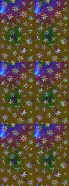 Parlak çiçekli yeşil ve kahverengi renkler üzerine soyut çizim deseni. Küçük çiçekte hoş bir çiçek deseni var. Çiçek elementli zarif raster dokusu..