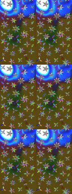 Üst manzara, yumuşak yeşil ve kahverengi renkli. Sevgililer günü ve tebrik kartı konsepti için şık bir davetiye. Çiçek kompozisyonu, el boyası, hassas şablon. Manzaralı çiçek deseni.