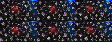 Raster illüstrasyonu. Gri ve mavi renklerde bahar çiçekleri. Yaprak ve çiçeklerin suluboya resimleri, gri ve mavi renkler üzerine çizimler..