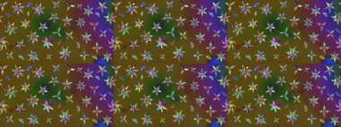 El çizimi Raster çizimi. Parlak elementlerin. Çizim çiçek deseni duvar kağıdı, web sitesi arkaplanı, paket kağıdı, davetiye, broşür, pankart veya web sitesi için kullanılabilir.