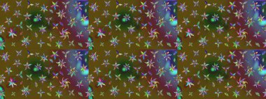 Çiçekli çiçek deseni, suluboya. Süslü kumaş deseni. Raster deseni.