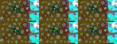 El çizimi Raster çizimi. Çizim çiçek deseni duvar kağıdı, web sitesi arka planı, ambalaj kağıdı, davetiye, broşür, afiş veya web sitesi için kullanılabilir. Parlak elementlerin.