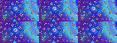 Anti-stres için soyut örnek sayfası. Mavi ve mor renklerde. Raster illüstrasyonu.