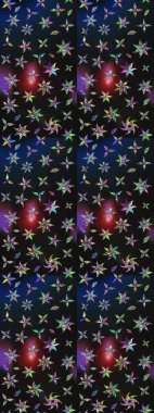 Çiçek desenli raster, gri ve mavi çizgi grafik desenli soyut raster arkaplan. Modern stil dokusu.