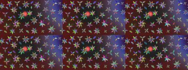 Raster illüstrasyonu. Güzel kumaş deseni. Küçük bir çiçekte eskiz deseni. Güzel çiçek arkaplanı..