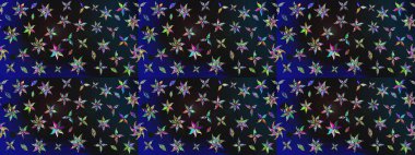 Raster illüstrasyonundaki çiçek desenli çizim. Gri ve mavi renklerde. Güzel kumaş deseni. Raster illüstrasyonu.