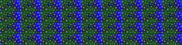 Sevimli çiçek raster deseni. Yeşil ve mavi renkte çiçekler. Renkli Bahar Teması eskiz kalıbı. Düz Çiçek Elementleri Tasarımı.