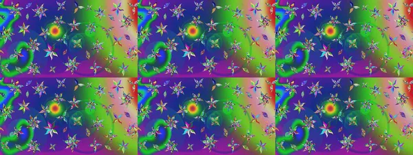 El çizimi Raster çizimi. Çizim çiçek deseni duvar kağıdı, web sitesi arka planı, ambalaj kağıdı, davetiye, broşür, afiş veya web sitesi için kullanılabilir. Parlak elementlerin.