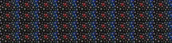 Raster illüstrasyonu. Gri ve mavi renkte çiçekler. Tropikal çizim çiçek deseni.