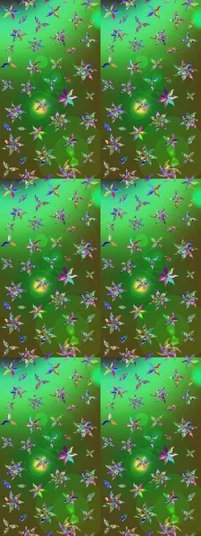 Şirin çiçekler. Raster Moda kumaş deseni. Çizgi çizimi deseni.