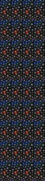 Çiçek desenli çizim. Gri ve mavi renkli Asya tekstili. Raster illüstrasyonu.