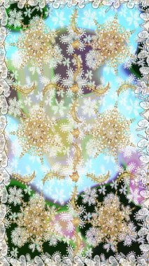 Raster illüstrasyonu. Klasik klasik klasik arka plan. Tarafsız ve gri renklerde altın elementlerle kusursuz desen. Geleneksel oryantasyon süsü. Kusursuz klasik raster altın desenli.