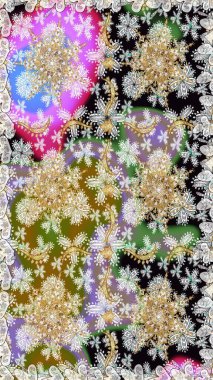 Geleneksel oryantasyon süsü. Klasik klasik klasik arka plan. Kusursuz klasik raster. Tarafsız, gri ve altın desenli..