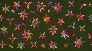 Raster - stok. Yeşil ve gri çiçekli eskiz deseni, suluboya çiçek deseni, sevimli çiçek, duvar kağıdı, kart veya kumaş için fayanslı.