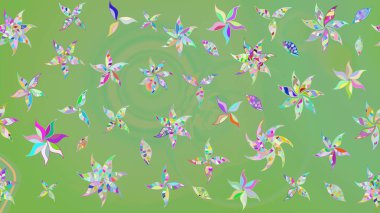 Taslak dekoratif arka plan, çiçek mandala. Çiçek. Raster illüstrasyonu. Tarafsız ve yeşil renklerde.