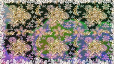 Lüks, kraliyet ve Viktorya dönemi konsepti. Raster klasik barok çiçeksiz altın desenli. Süslü dekorasyon. Gri ve nötr renklerdeki altın desenler altın elementlerle.