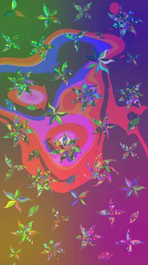 Mor ve mor renkli çiçekler. Yumuşak, bahar çiçekli arka plan. Raster çiçek desenli ve çiçekli..