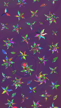 Küçük çiçekteki sevimli çiçek deseni. Yumuşak, mor ve mor renkte yaz çiçekleri. Raster illüstrasyonu. Raster deseni.