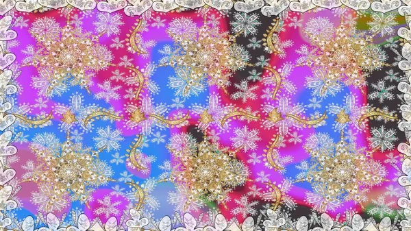 Klasik klasik klasik arka plan. Kusursuz klasik raster altın desenli. Geleneksel oryantasyon süsü. Tarafsız ve gri renklerde altın elementlerle kusursuz desen.