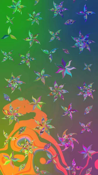 Simple cute pattern in small-scale flowers. Raster illustration. Floral sketch background for textile or book covers, manufacturing, wallpapers, print, gift wrap and scrapbooking.