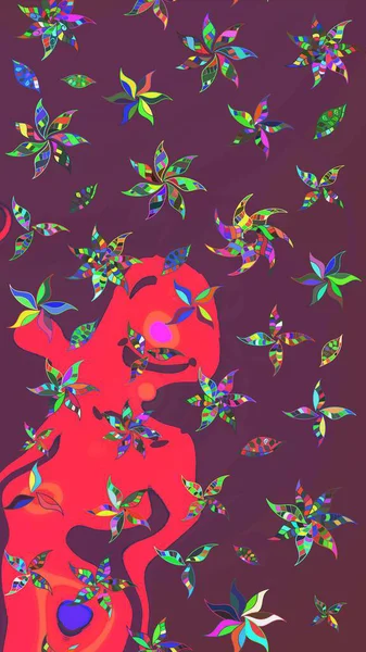 Kahverengi ve pembe renkte manzaralı çiçek deseni. Çiçek kompozisyonu, el boyası, hassas şablon. Üst manzara, yumuşak stil. Sevgililer günü ve tebrik kartı konsepti için şık bir davet.