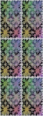 Raster illüstrasyonu. Kusursuz altın desenli bukleler. Altın elementli gri ve nötr renkler. Doğu tarzı arabesk. Raster altın desen.