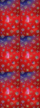 Raster illüstrasyonu. Robot resim. Kırmızı ve mor renkte çiçekler. Şirin çiçek elementleri..