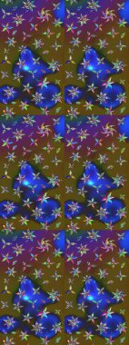 Hoş bir çiçek geçmişi var. Küçük bir çiçekte eskiz deseni. Güzel kumaş deseni. Raster illüstrasyonu.