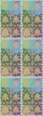 Raster altın pürüzsüz desen. Arkaplan, kumaş, altın duvar kağıdı. Düz elle çizilmiş klasik koleksiyon. Altın elementlerle nötr ve gri renklerde altın desen.