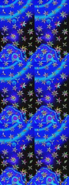 Çiçekli çizim şekli. Mavi ve gri renkte çiçekler. Renkli Bahar Teması eskiz kalıbı. Düz Çiçek Elementleri Tasarımı.