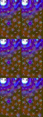 Kahverengi ve menekşe çiçekli eskiz deseni, suluboya çiçek deseni, sevimli çiçek, duvar kağıdı, kart veya kumaş için fayanslı. Raster - stok.