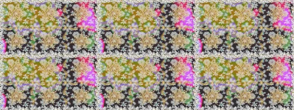 Çizgi sanatı tasarım şablonu için kusursuz sınır. Davetiyeler, kartlar, web sayfası için Raster illüstrasyon. Gri ve nötr renklerde altın element. Doğu tarzı element. Altın çizgili çiçek dekoru.