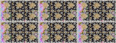 Kusursuz raster arka plan. Çiçek deseni. Duvar kâğıdı barok, İspanyol kumaşı. Gri ve nötr renklerde altın elementler. Şekil grafik deseni.