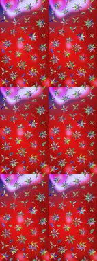 El çizimi. Kırmızı ve nötr renklerde çiçekler. Çiçekli eskiz deseni. Suluboya çizimi.