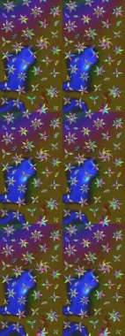 Kumaş, duvar kağıdı ve kağıt üzerine baskı yapmak için gelişen arka plan. Moda arka planında parlak buketler. Raster illüstrasyonu. Eski usul küçük çiçekli şirin bir eskiz deseni..