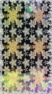 Damask pürüzsüz süsü. Gri ve nötr renkler üzerinde klasik oryantal desen. Geleneksel raster ve altın desen.