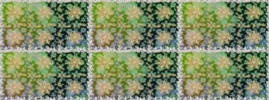 Küçük bir alan derinliği. Oyma. Kusursuz ahşap oyma. Lüks mobilyalar. Altın kaplamalı yeşil ve gri zemin. Patina. Gri renkli ve altın elementli desen. Klasik mobilya stili.